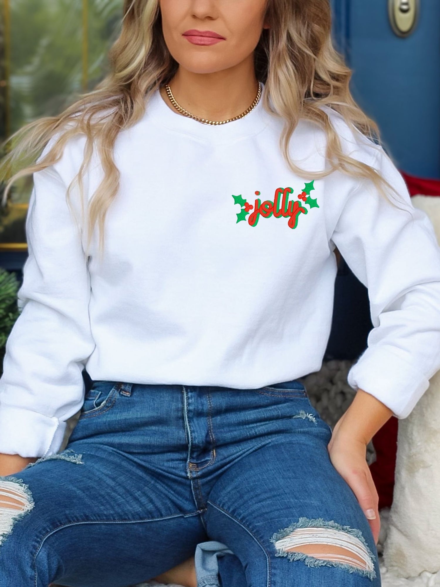 Winnie The Pooh Drip Embroidered Sweatshirt - Jolly Family Gifts