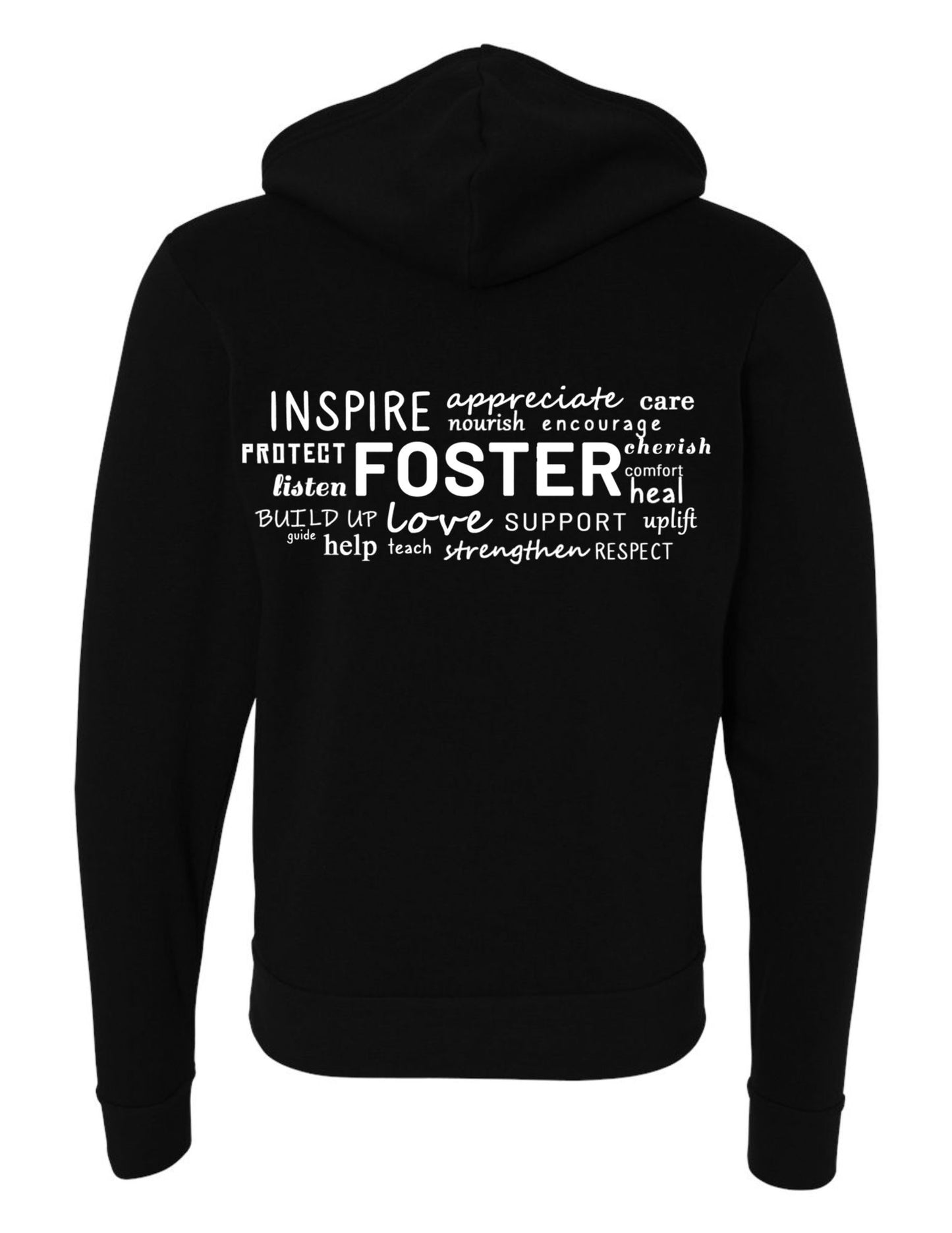 Foster Care Logo Pocket - Zipper Hooded Sweatshirt