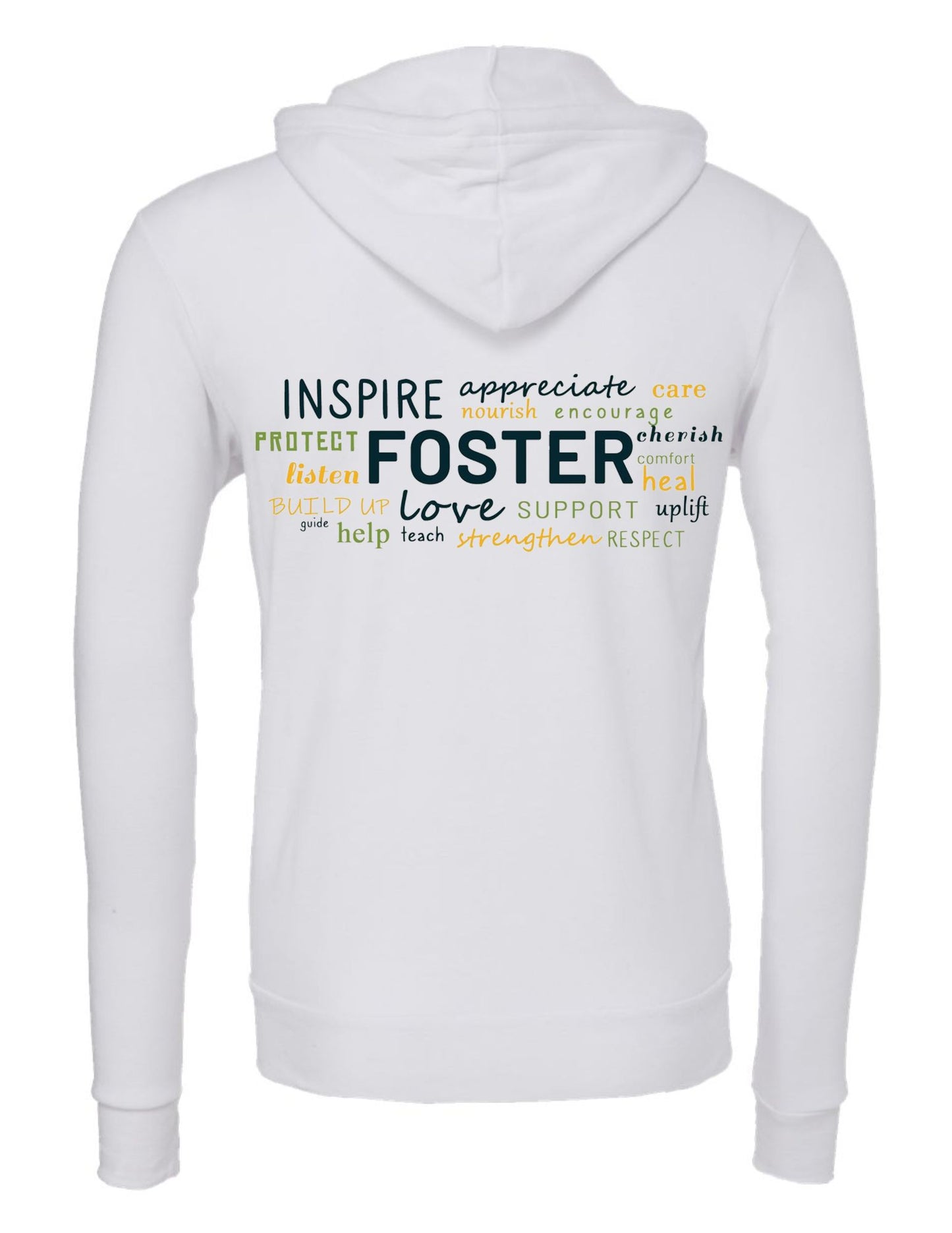 Foster Care Logo Pocket - Zipper Hooded Sweatshirt