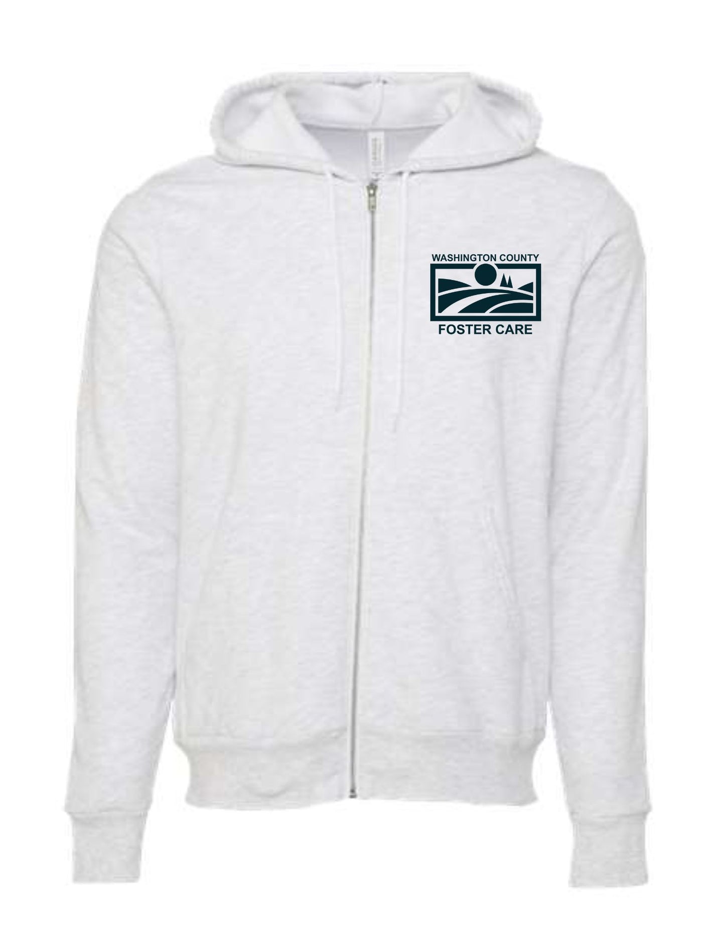 Foster Care Logo Pocket - Zipper Hooded Sweatshirt