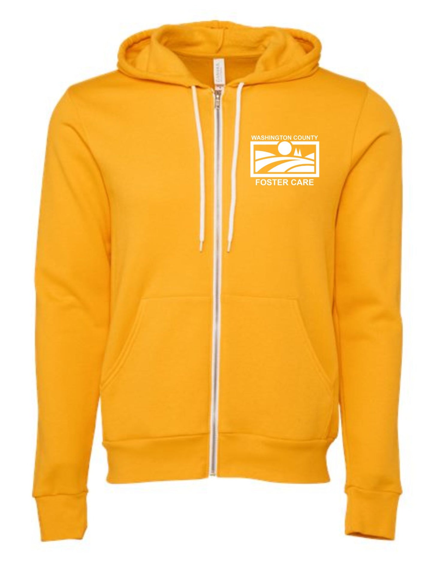 Foster Care Logo Pocket - Zipper Hooded Sweatshirt